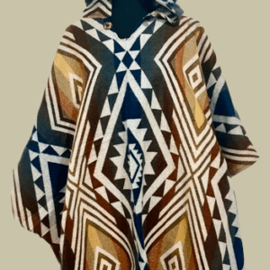 De Colores Hooded Poncho (One Size)